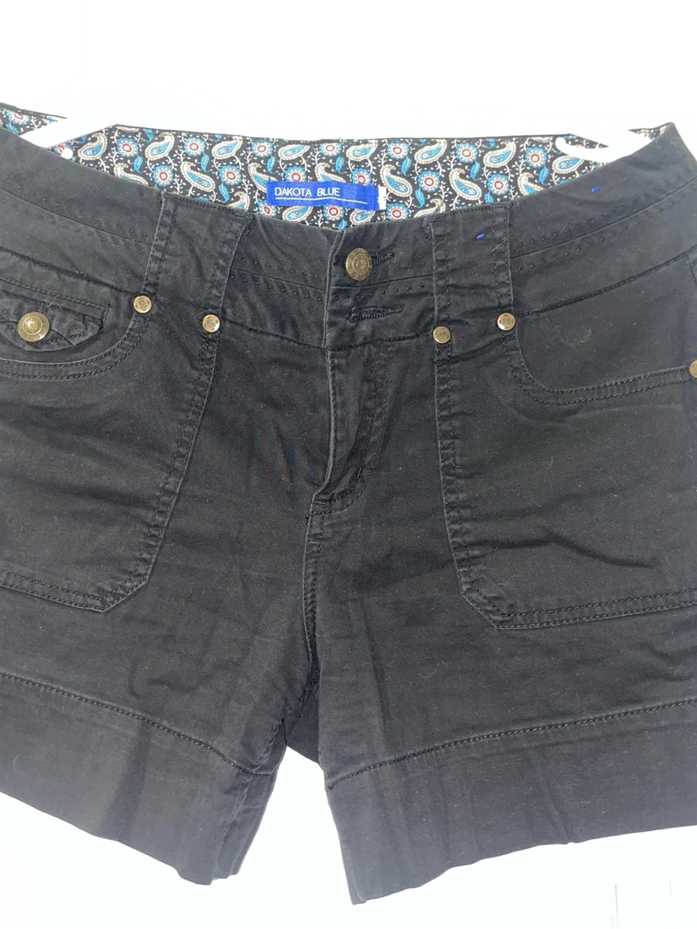 Dakota Blue Black Denim-Style Women's Shorts